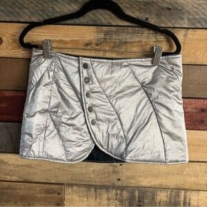 BDG Silver Metallic Puffer Skirt Size Small